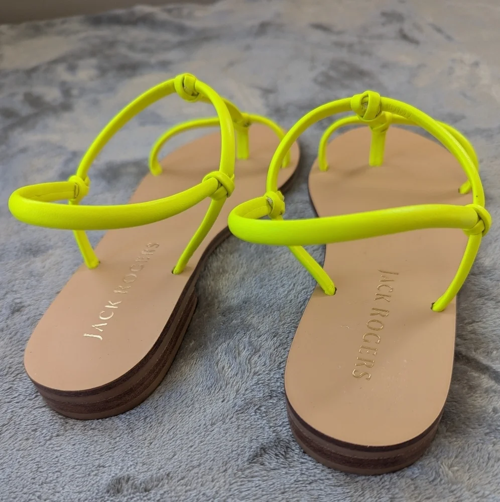 Jack Rogers Bea Neon Yellow‎ Strappy Sandals